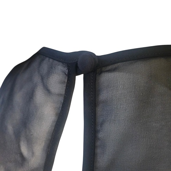 Emerson Thorpe 100% Silk Mesh Tank XS Made in USA Sheer Minimalist Noir GothCore - Picture 3 of 7